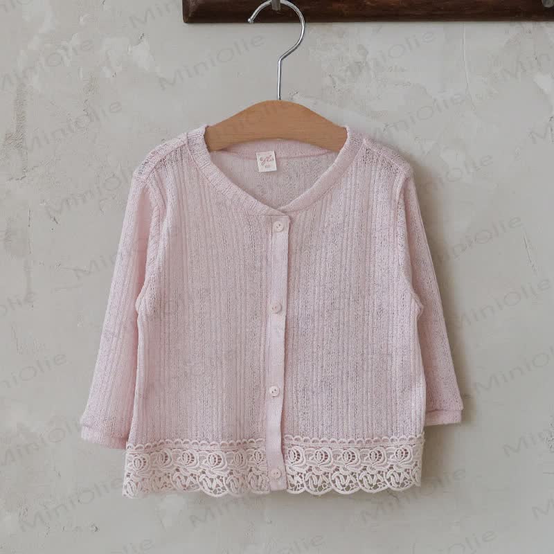 Toddler Kid Girls Lace Top - Pink - 10-11T - image 3