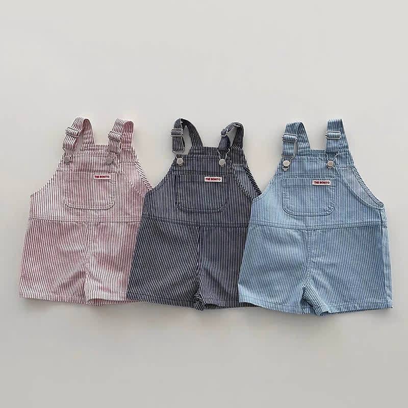 Baby Toddler Striped Overalls - image 1