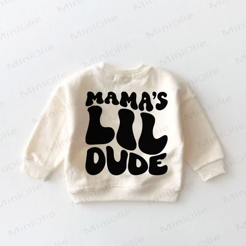 MAMA'S LIL DUDE Baby Toddler Smiling Face Sweatshirt - image 3