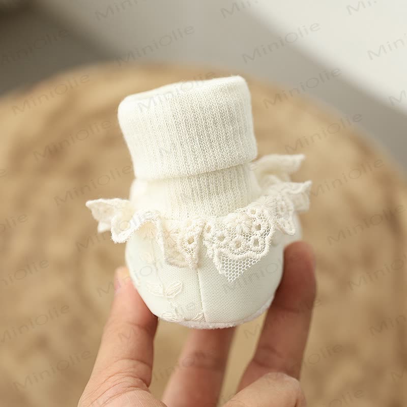 Baby Lace Embroidered Socks Shoes - image 7