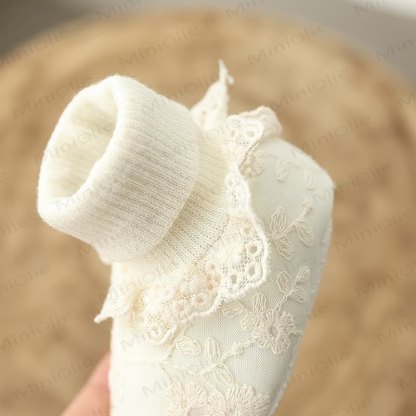 Baby Lace Embroidered Socks Shoes - image 9