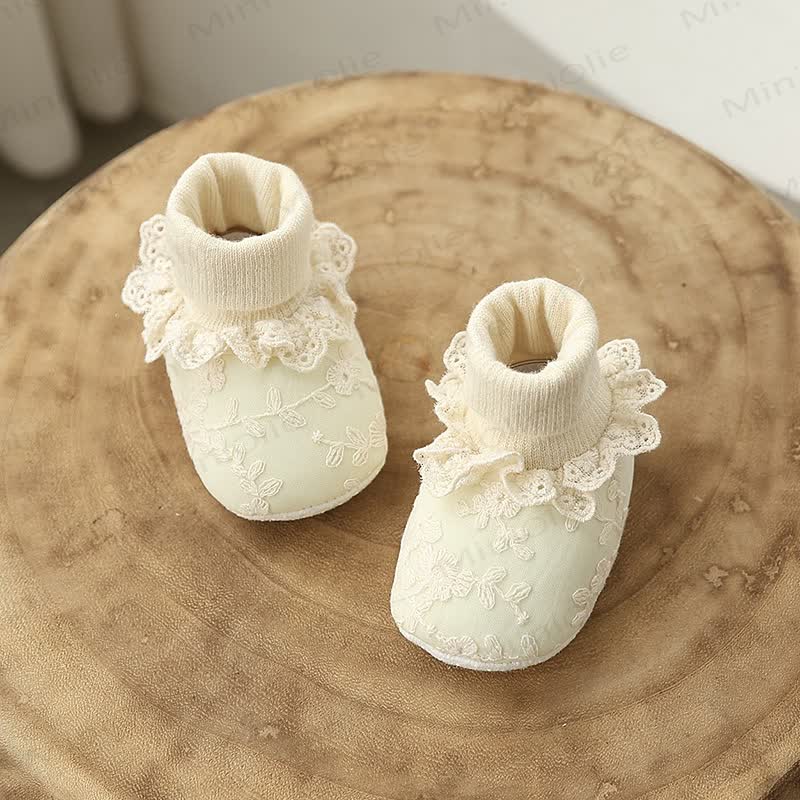 Baby Lace Embroidered Socks Shoes - image 14