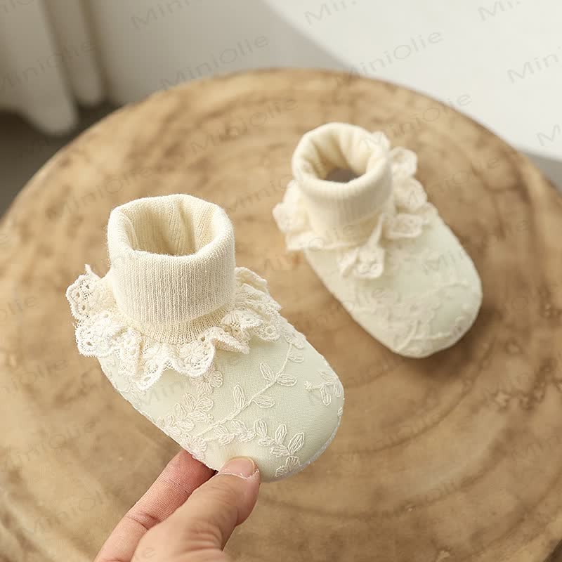 Baby Lace Embroidered Socks Shoes - image 15