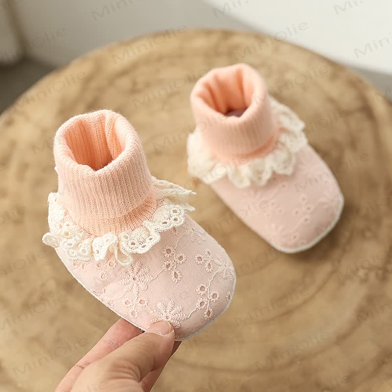 Baby Lace Embroidered Socks Shoes - image 18