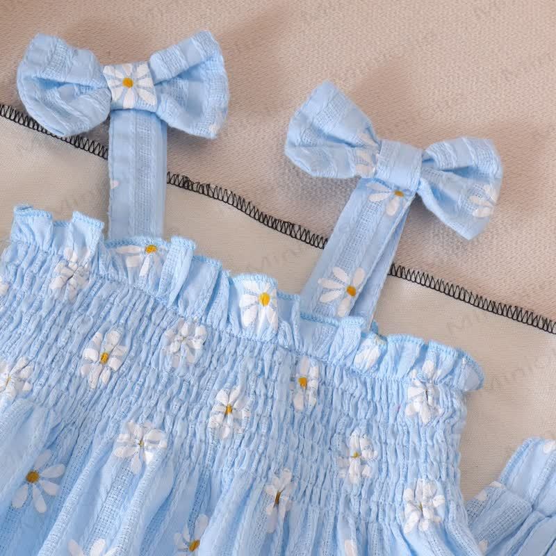 Baby Girl Blue/Pink Strap Top and Pants 2-piece Set - image 6
