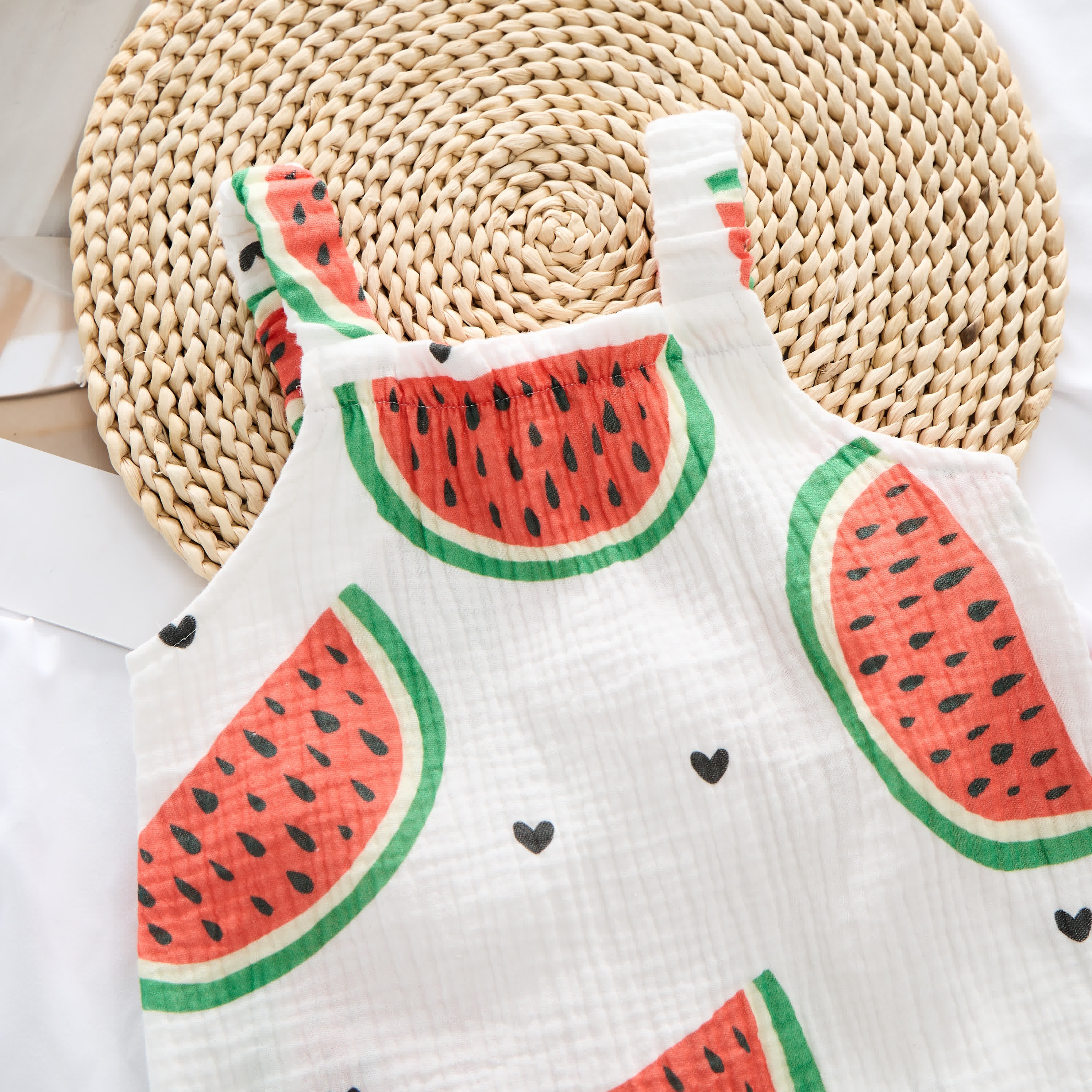 Baby Watermelon Romper with Hat - image 3