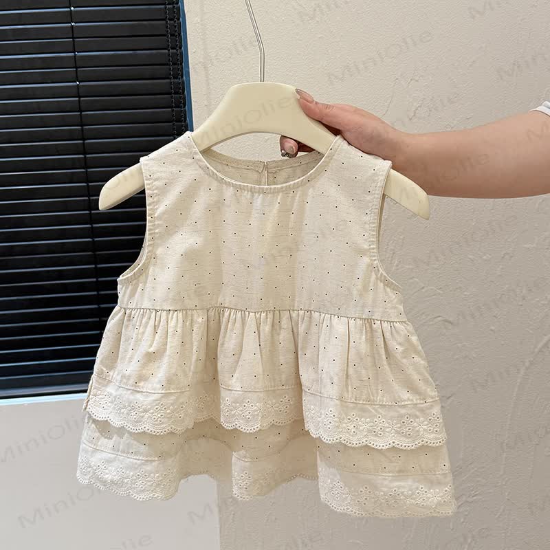 Toddler Girl Dot Sleeveless Top and Pants 2-piece Set - image 2