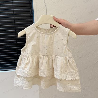 Toddler Girl Dot Sleeveless Top and Pants 2-piece Set - image 2