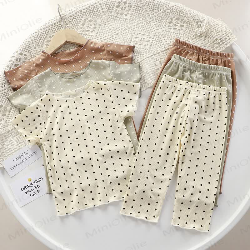 Toddler Girl Dot/Stripe Top and Pants 2-piece Set - image 1