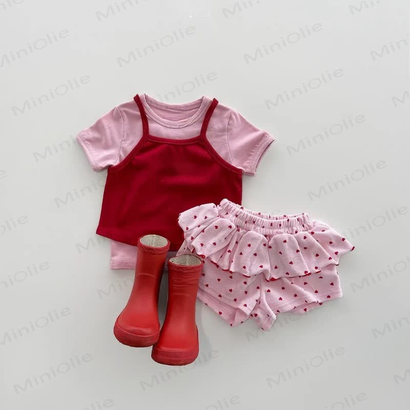 Toddler Girls Polka Dot Ruffle Bloomer Shorts - Pink - 6-7T - image 2