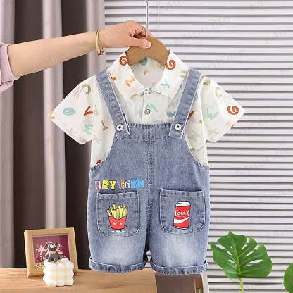 Toddler Cartoon Denim Overalls and Tee 2-Piece Set - image 4