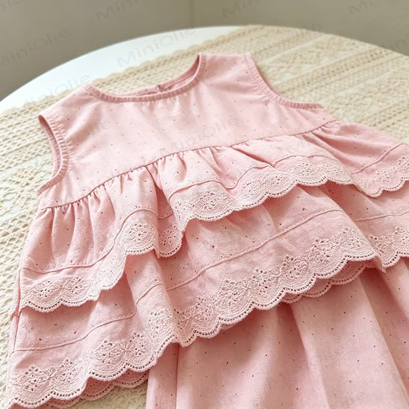 Baby Toddler Girl Solid Color Sleeveless Top and Shorts Set  - image 5
