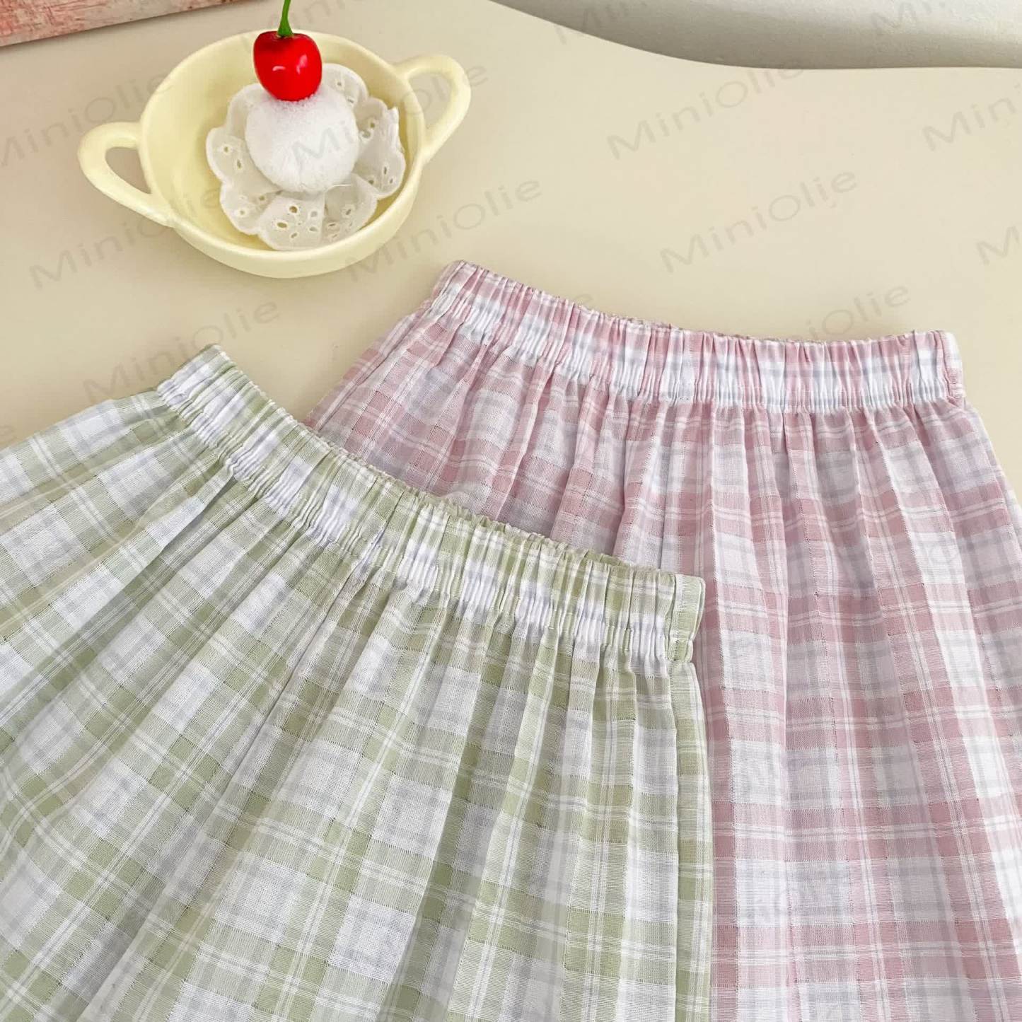 Baby Toddler Girl Plaid Sleeveless Top and Shorts Set  - image 6