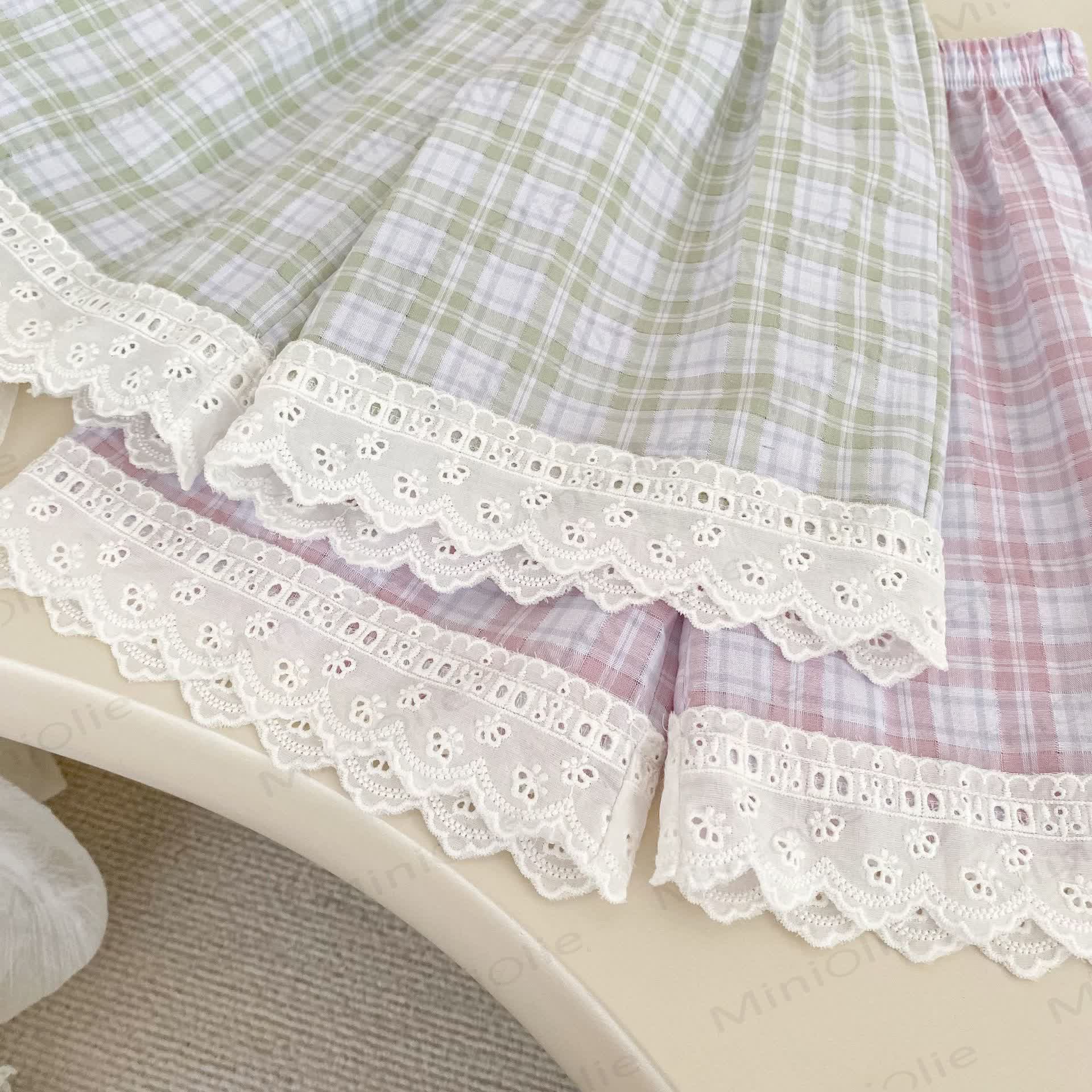 Baby Toddler Girl Plaid Sleeveless Top and Shorts Set  - image 7