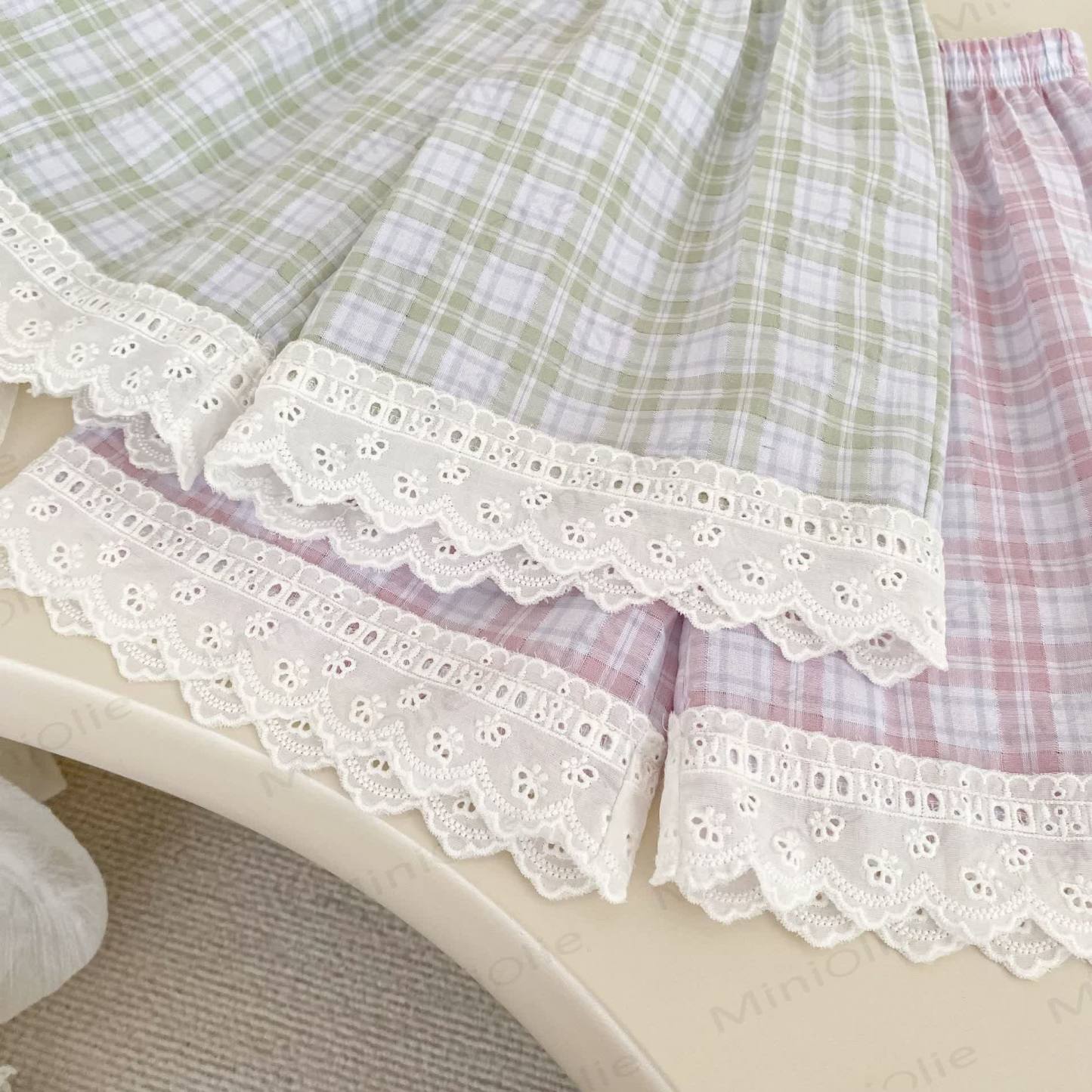 Baby Toddler Girl Plaid Sleeveless Top and Shorts Set  - image 7