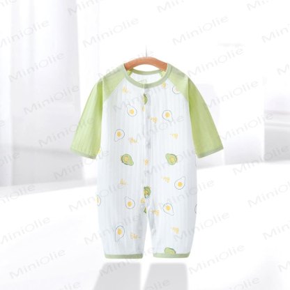 Baby White&Green Avocado Print Summer Romper - White&Green - 18-24M - image 1