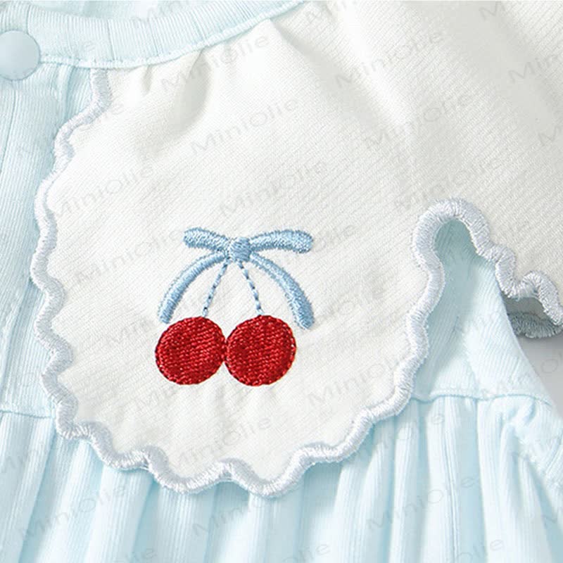 Baby Girls Cherry Print Sleeveless Romper - image 4