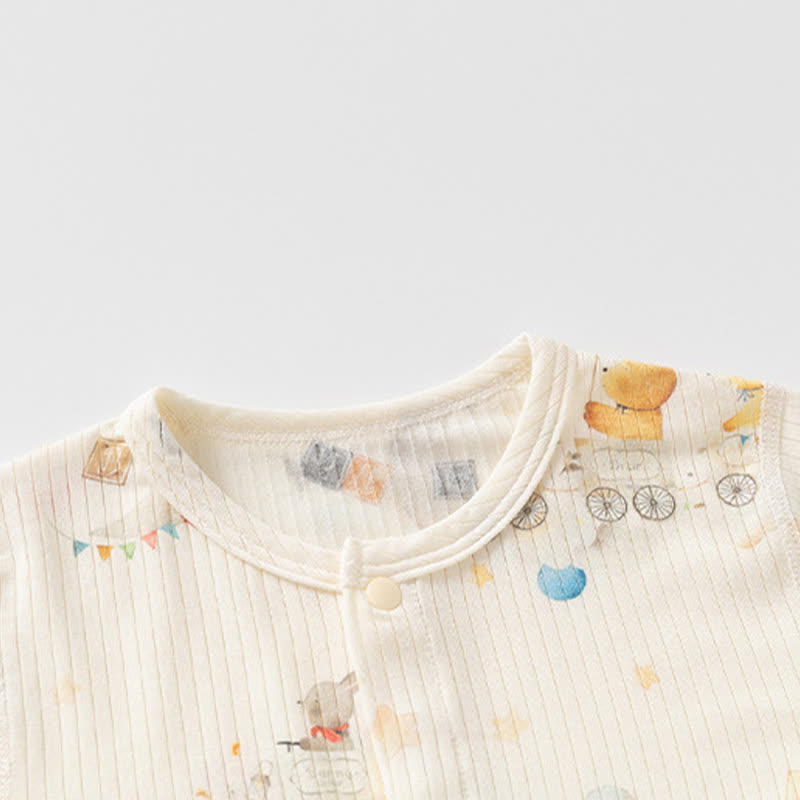 Baby Modal Grape Print Purelysoft Short Sleeves Romper - image 5