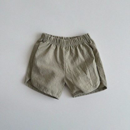 Baby Toddler Soft Shorts - Khaki - 3-4T - image 2