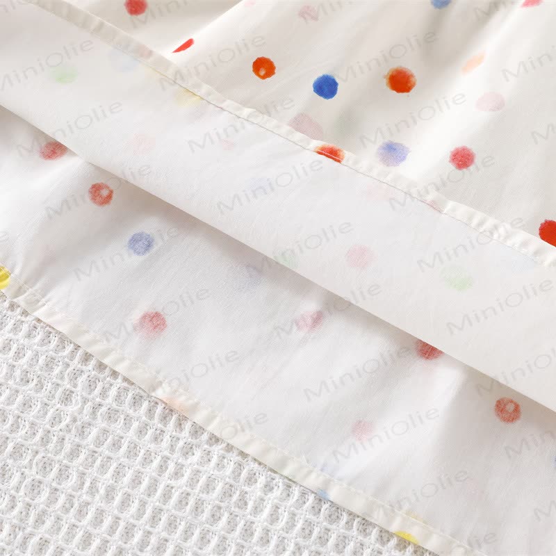 Baby Girl White Polka Dot Ruffle Collar Sleeveless Dress - image 6