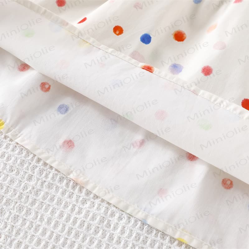 Baby Girl White Polka Dot Ruffle Collar Sleeveless Dress - image 6