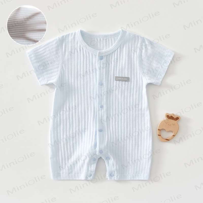 Baby Soft Ribbed Cotton Summer Romper - image 1