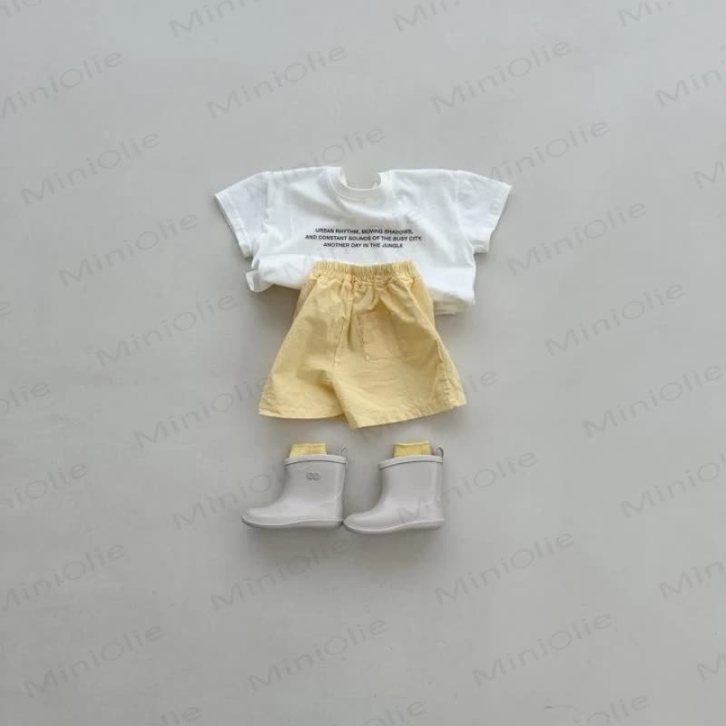 Toddler Boys Solid Color Shorts - Yellow - 6-7T - image 4