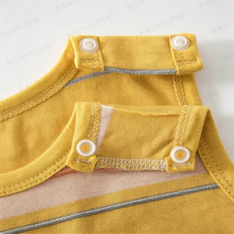 Baby Soft Striped Animal Patch Romper - image 8
