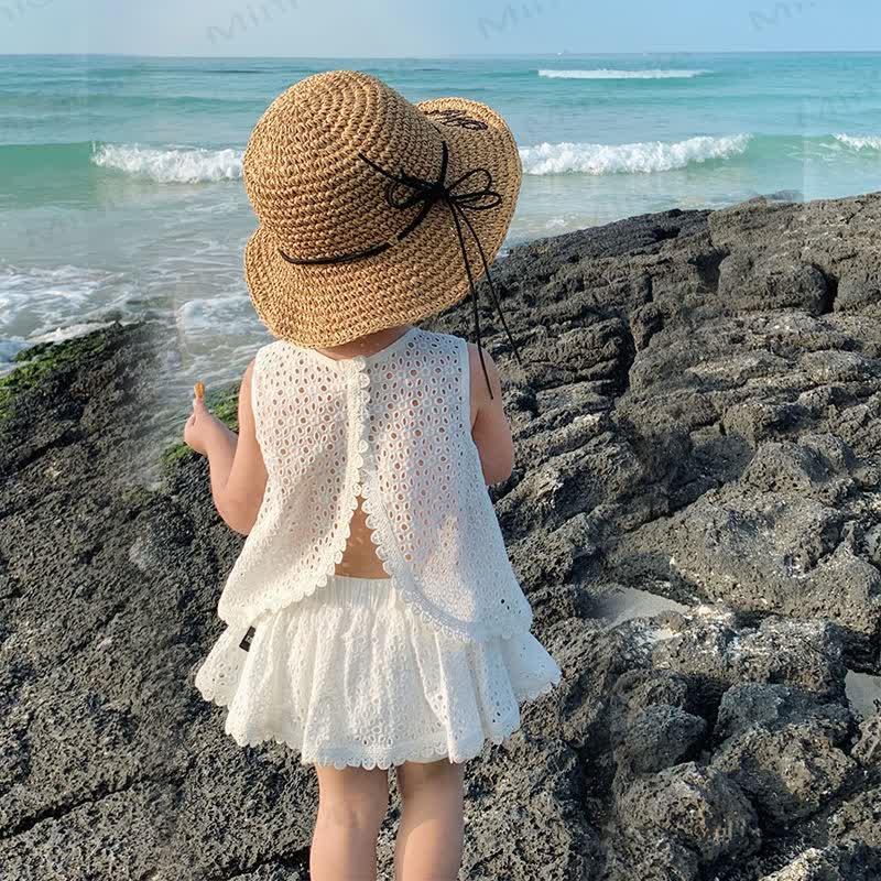 Toddler Girls Lace Ruffle Tank Top and Skirt 2-Piece Set - image 2