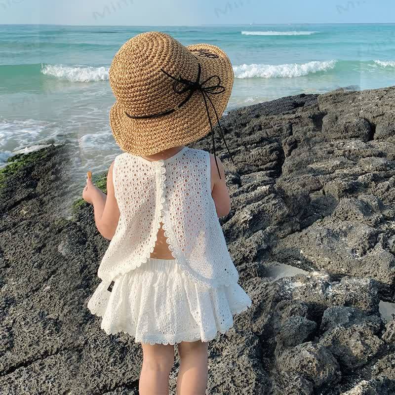 Toddler Girls Lace Ruffle Tank Top and Skirt 2-Piece Set - image 2