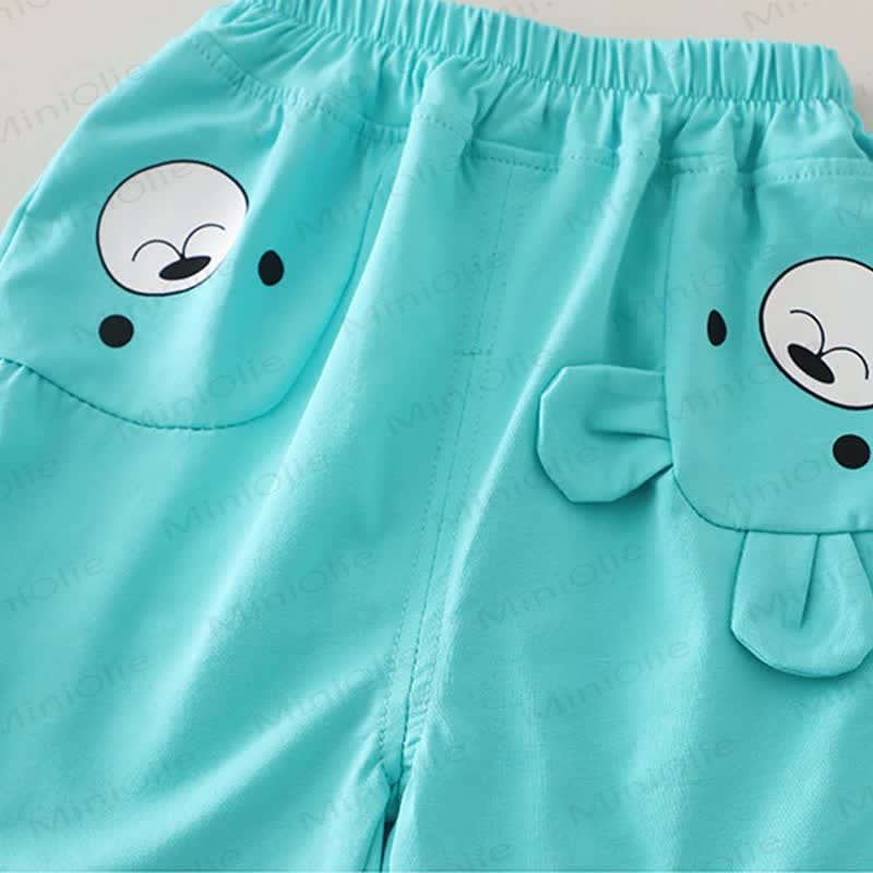 Baby Bear Face Print Tee and Shorts 2-Piece Set - image 6