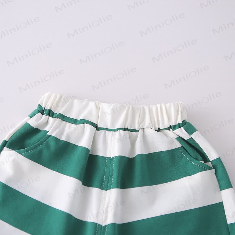 Toddler Boys Stripe Fries Print Tee and Shorts 2-Piece Set - image 9