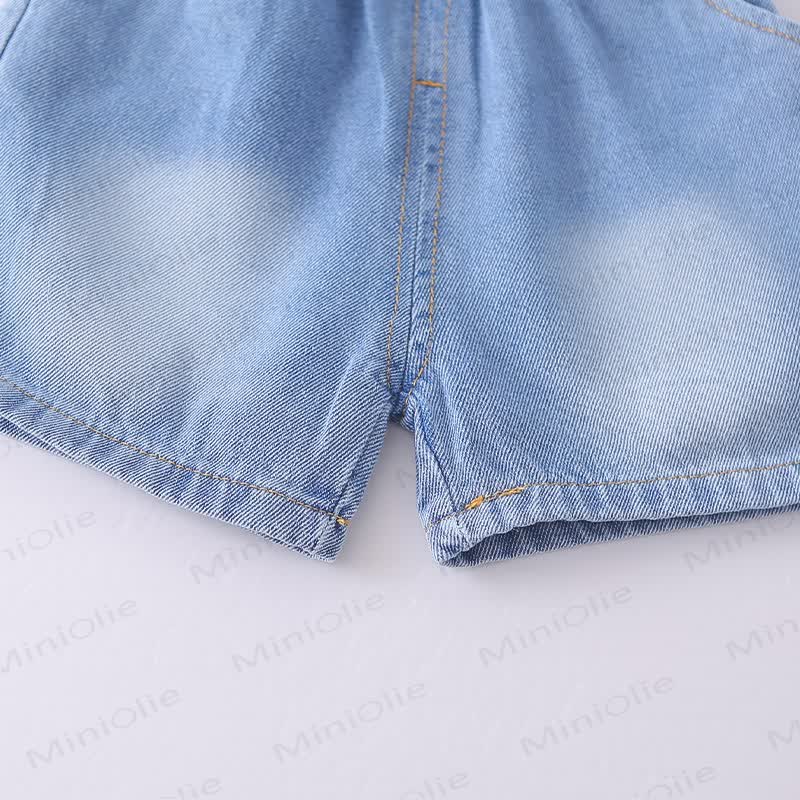 Toddler Cartoon Tee and Denim Shorts 2-Piece Set - image 8