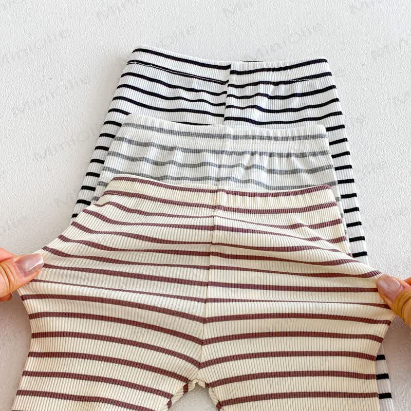 Baby Girls Ribbed Stripe Leggings - image 6