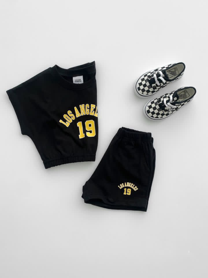 LOS ANGELES 19 Baby Toddler Girl Short-Sleeve Set - Black - 6-7T - image 3