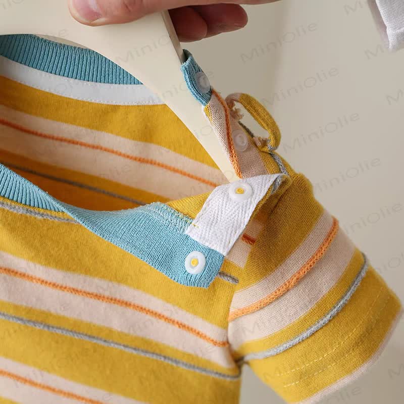 Baby Banana Puppy Collection Overalls and Striped Tee 2-Piece Set - image 6