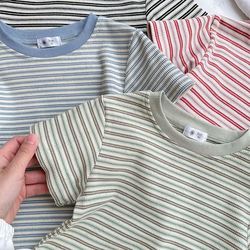 Toddler Girl Striped Crew Neck T-Shirt - image 9