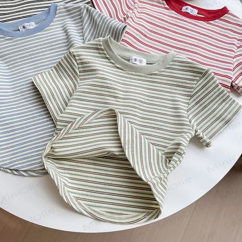 Toddler Girl Striped Crew Neck T-Shirt - image 10