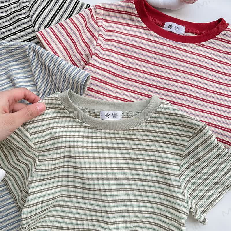 Toddler Girl Striped Crew Neck T-Shirt - image 8