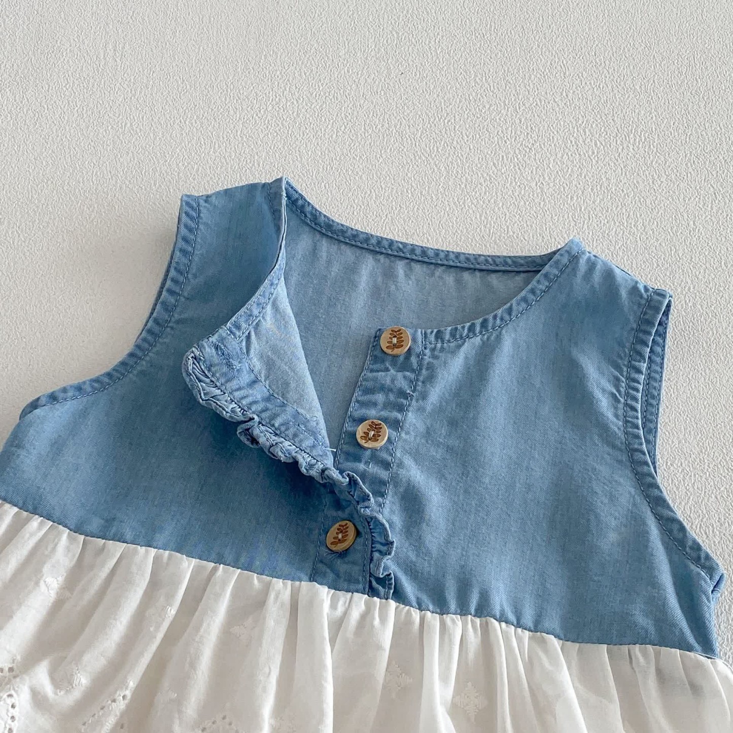 Baby Toddler Girl Denim Sleeveless Set - image 4