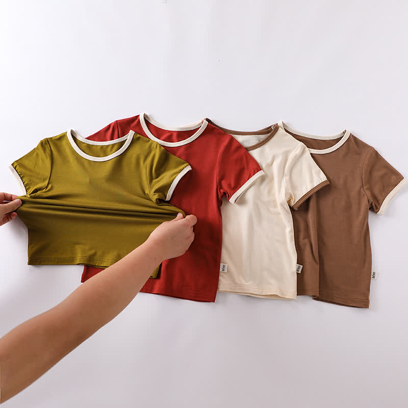 Baby Toddler Solid Color Short-Sleeve Set - image 7