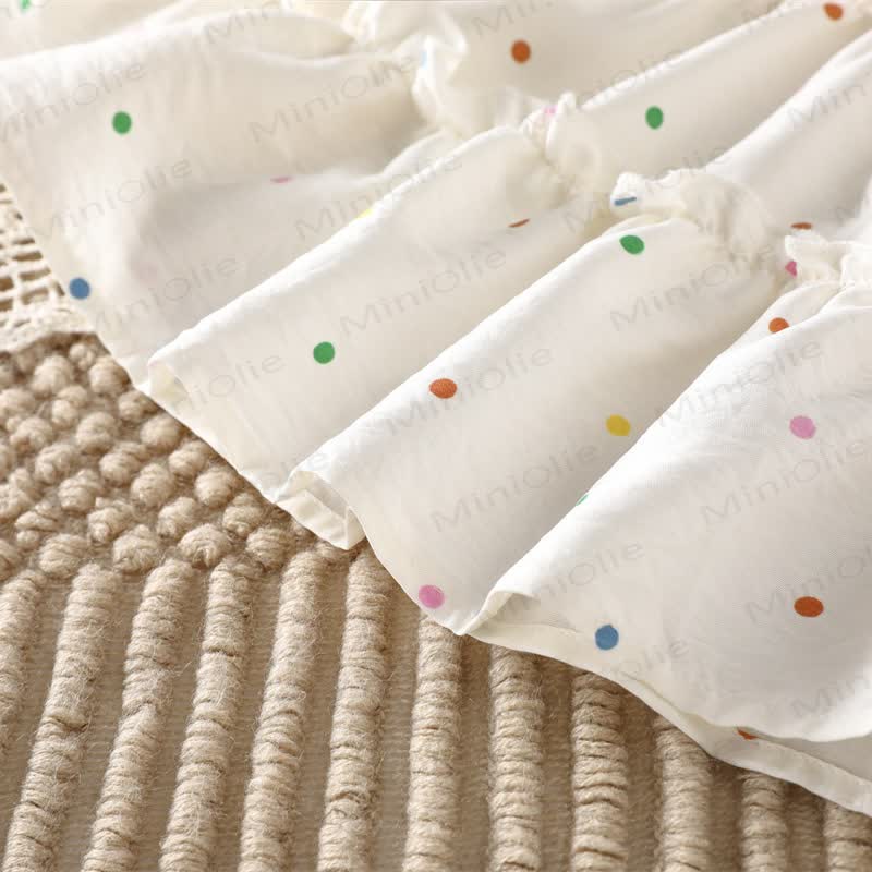 Toddler Baby Girl White Tulip Polka Dot Sleeveless Dress with Bag - image 7