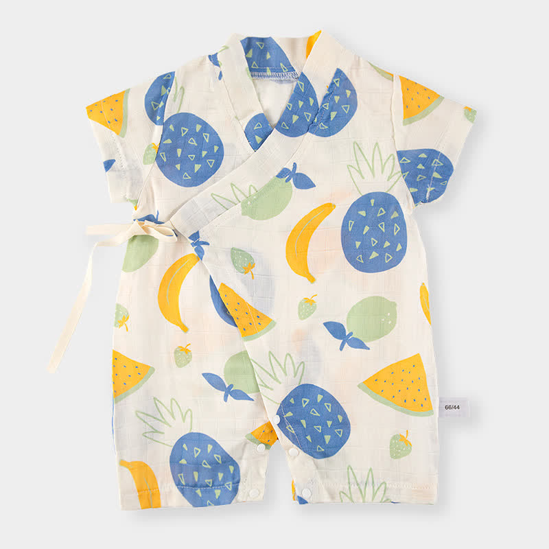 Baby Fruit Print Romper - Beige - 1-2T - image 1