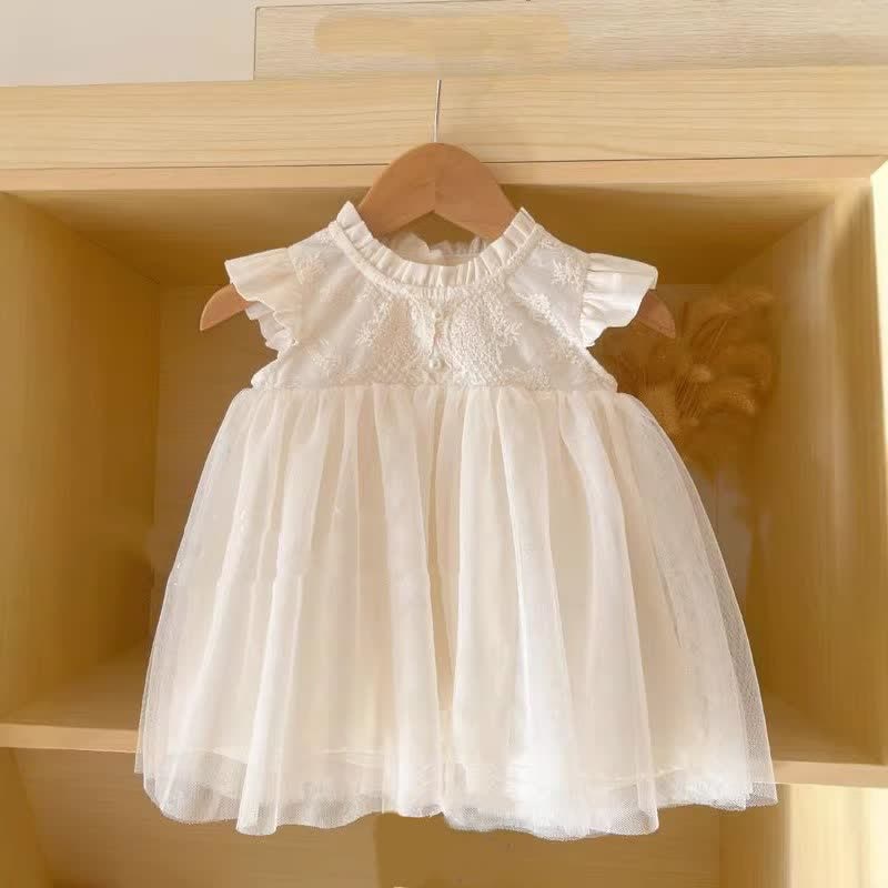 Baby Toddler White Princess Dress - White - 2-3T - image 1