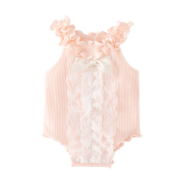 Baby Solid Color Bodysuit - Pink - 9-12M - image 3