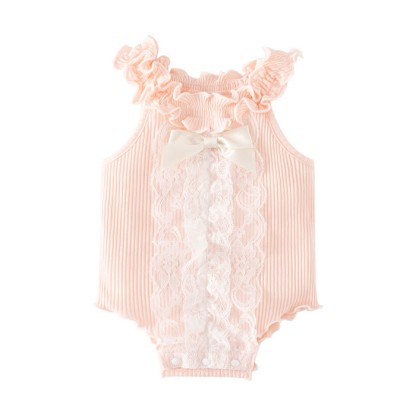 Baby Solid Color Bodysuit - Pink - 9-12M - image 3