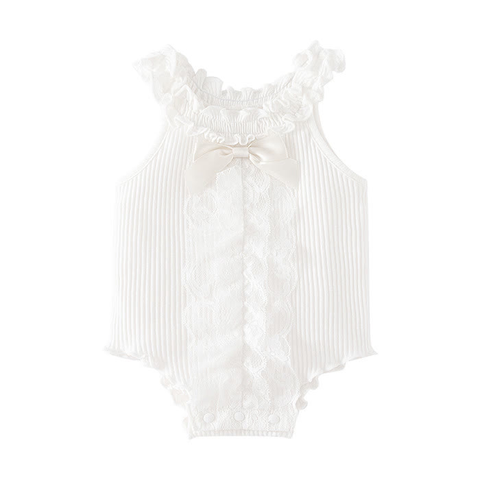 Baby Solid Color Bodysuit - White - 9-12M - image 2