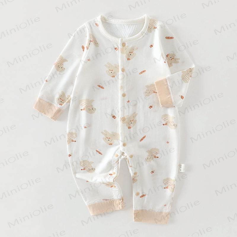 Baby White Animal Print Pajamas Romper - Golden Retriever - 1-2T - image 2