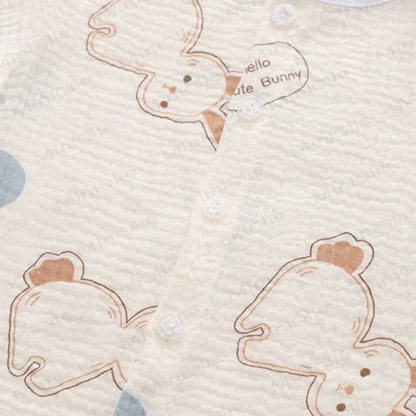 Toddler Baby White Bunny Print Pajamas 2-piece Set - image 4