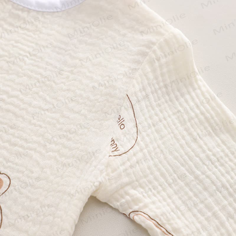 Toddler Baby White Bunny Print Pajamas 2-piece Set - image 5